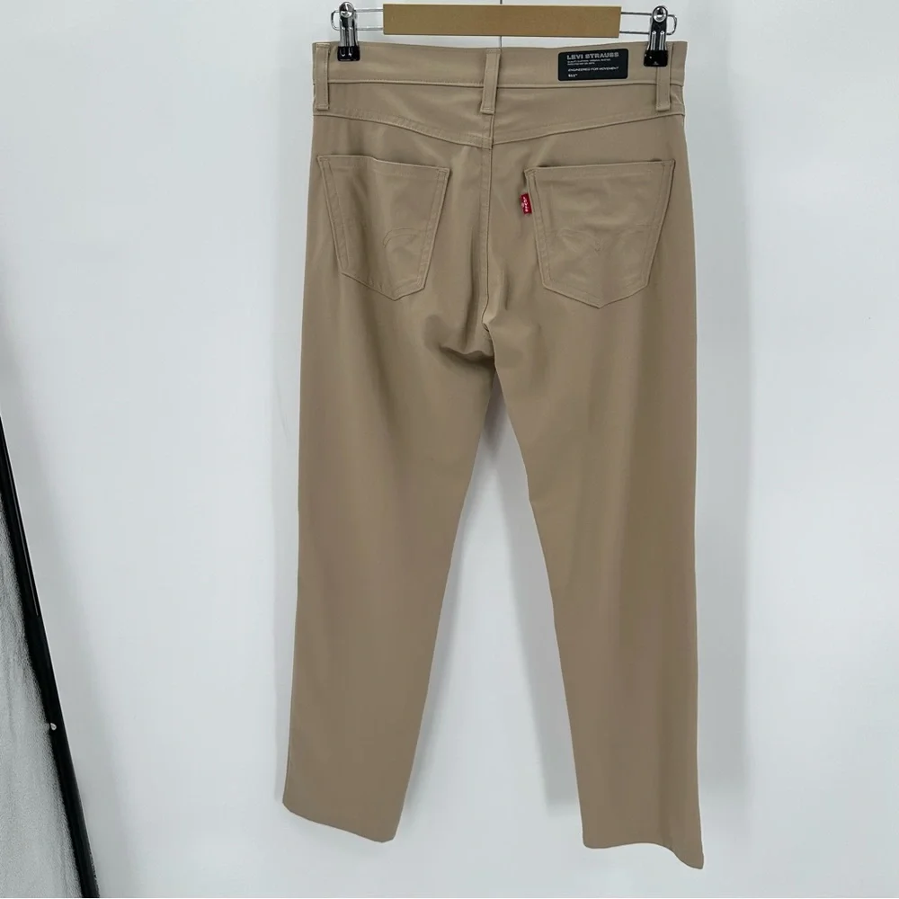 Levi's 511 Slim Tech Pants Mens 29x30 Tan Stretch Quick Dry Stretch UPF 50+ Work